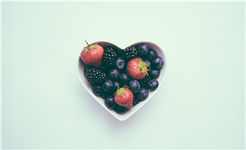 Fruit in heart shape