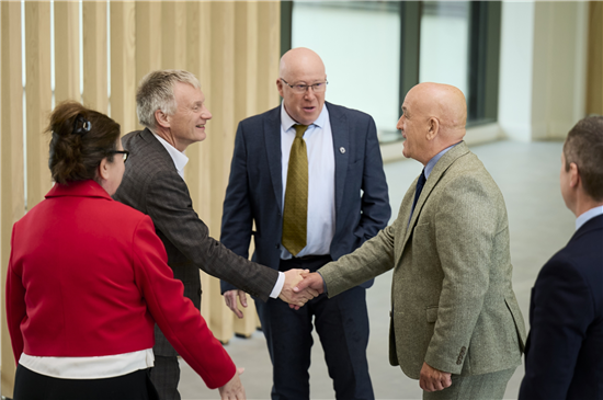 Norman Hampshire meets Ivan McKee MSP at the Edinburgh Innovation Hub