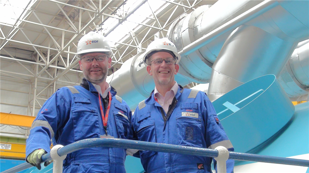 An image of Chief Executive Laurence Rockey and Emergency Planning Manager Scott Kennedy on a recent visit to Torness power station