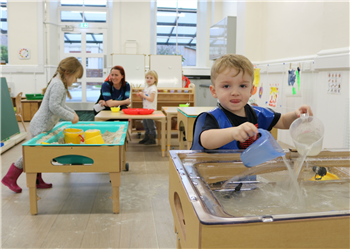 Children enjoy the new Early Learning and Childcare Centre