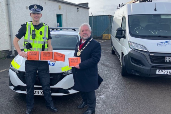 Chief Inspector Ben Leathes and Provost John McMillan